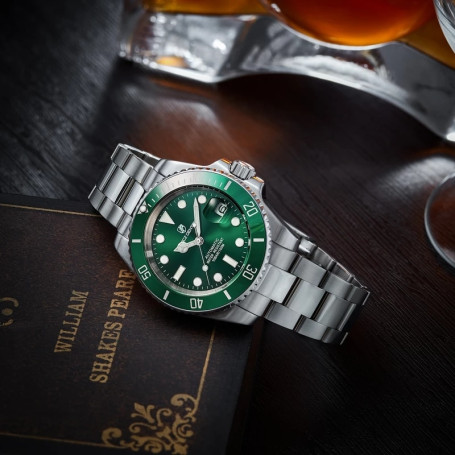 Lacz Denton 40MM Mechanical Men's Watches Automatic Watch Men Sports Sapphire Glass Stainless Steel 10Bar Waterproof Clock