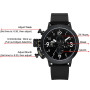 Mens Watches Top Luxury Brand Self Winding Mens Watch Sport Wrist Watch Clocks Military Rubber Strap U Left Hand Watches Men