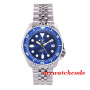 Tandorio Diving SKX Mod Mechanical Watch for Men Luxury Stainless Steel Wristwatch nh35a 120 clicks Bezel President Bracelet