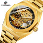 Forsining Top Brand Luxury Automatic Mechanical Luminous Three Eyes Six Needles Skeleton Male Wristwatch Clock