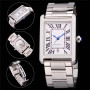 Men's and women's watches Gold and silver black leather women's automatic mechanical square Roman dial 31mm*41mm-CT