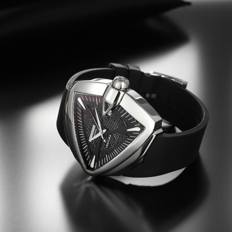 OUPAI Hollow Out Automatic Triangle Miliatray Watch Man American Ventura Khaki Style Rubber Strap Waterproof