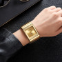OUPAI Old Fashion Rectangle Watch Man 34mm Lady Size Ceramica Wristwatch Ultra Thin Quartz Watch with Calendar
