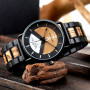 BOBO BIRD Metal Wood Watch for Man's Quartz Male Wristwatch Men