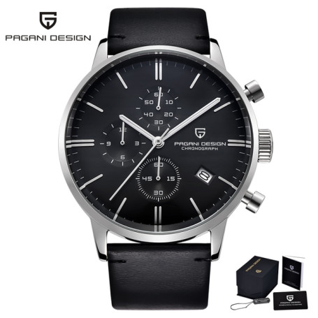 Men Automatic Quartz Watch Top Brand Military Sports Chronograph Stainless Steel Waterproof Clock