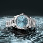 CADISEN C8185 ICE-BLUE Dial Sapphire Glass Watches Men Japan MIYOTA-8285 Movt Men`s Watch Mechanical Automatic Diving Watch 100m