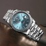 CADISEN C8185 ICE-BLUE Dial Sapphire Glass Watches Men Japan MIYOTA-8285 Movt Men`s Watch Mechanical Automatic Diving Watch 100m