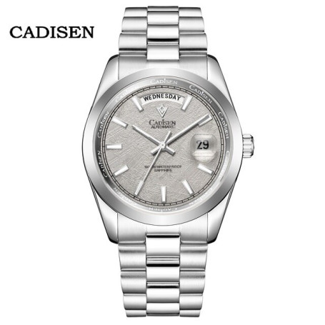 CADISEN Clock C8185 Mechanical Wristwatch Sapphire Glass Miyota-8285 Movt Automatic Watch Waterproof 10Bar Week Date Watches Men