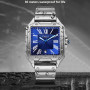Dulunwe Men Watches Mechanical Automatic Wristwatch Stainless Steel Band Fashion Waterproof Clock Calendar Watch Gift For Male