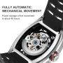 STARKING 43mm Mechanical Watch Men Top Brand Luxury Skeleton Watches Luminous Automatic Wristwatch Sports Silicone Clock Relogio