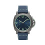 Mens Automatic Mechanical Watch Green Blue Luminous Canvas Leather