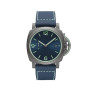 Mens Automatic Mechanical Watch Green Blue Luminous Canvas Leather