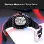 Watch Men Skeleton Automatic Mechanical Watch Tourbillon Skeleton Vintage Watch Tonneau Dial Mens Watches Top Brand Luxury