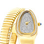 Snake Full Diamond Woman Watch Gold Silver Bracelet Watches Lady Fashion Party Women Quartz Watches Relogio Feminino