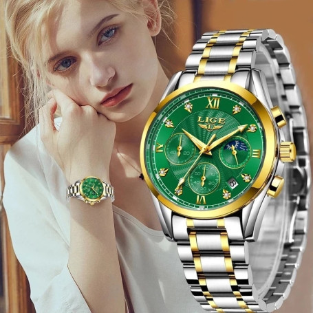 LIGE  Fashion Watch Women Watches Ladies Creative Steel Women Bracelet Watches Female Waterproof Clocks Relogio Feminino