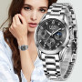 LIGE  Fashion Watch Women Watches Ladies Creative Steel Women Bracelet Watches Female Waterproof Clocks Relogio Feminino