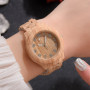 Luxury Watches Women Wood Grain Simple Quartz Wristwatch Ladies Simplicity Retro Men Design Clock Relogio Mujer Masculino Hot