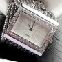 Latest Fashion Quartz Women's Silver Tone Band Rhinestone Bangle Bracelet Watch 6T4T