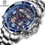 Digital Mens Watches Top Luxury Sport Quartz Wristwatch For Men All Steel Military Waterproof Clock+Box