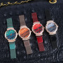 Women Arabic Numbers Watch Magnetic Strap Fashion Rhinestone Green Dial Quartz Watches Clock Zegarek Damski