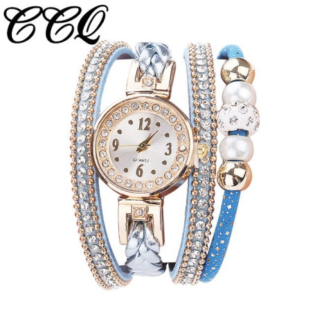 Ccq Women Fashion Casual Analog Quartz Women Rhinestone S Watch Bracelet Watch Ladies Girl Luxury Watch Bracelet 2022 Clock