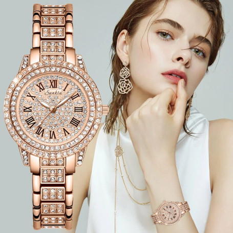 Watches Creative Steel Women Bracelet Wrist Watches Ladies Fashion Waterproof