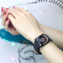 Women Bracelet Watches Contracted Leather Crystal WristWatches Women Dress Ladies Quartz Clock