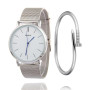 Fashion Alloy Belt Mesh Watch Unisex women's watches Minimalist Style Quartz Watch relogio feminino Watch for women reloj mujer