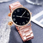 Watch women  Simple Steel Band Watch Ladies Big Dial Quartz Clock Bracelet Watch Set Reloj mujer