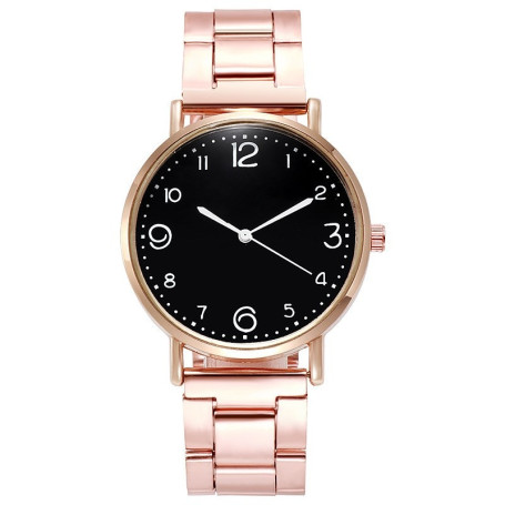 Watch women  Simple Steel Band Watch Ladies Big Dial Quartz Clock Bracelet Watch Set Reloj mujer