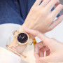 Women's Watches Set Starry sky Ladies Bracelet Watch Casual Leather Sports Quartz Clock（No Box）