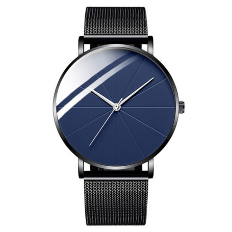 Minimalist Men's Fashion Watches Simple Men Business Ultra Thin Stainless Steel Mesh Belt Quartz Watch