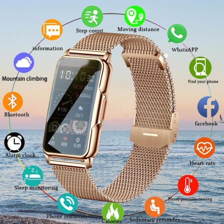 Lige Women Smart Band Men Watch 1.47 inch Full Touch Heart Rate Sport Fitness Smartwatch For Huawei Apple Smart Bracelet Ladies