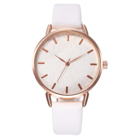 Women's Wristwatch Flowers Green Small Lady Dress Watches Leather Quaze Clock Roman Scale Relojes Para Mujer Montre Femme