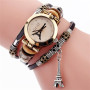Unique Womens Chain Bracelet Watches Eiffel Tower Pendant Watch for Women Ladies Bracelet Quartz Wristwatch Montre Femme