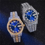 Hip hop Watch Male watch luxury water proof Brand watches Stainless steel Round Clock Men quartz wristwatches Gift boyfriend