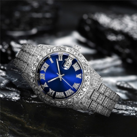 Hip hop Watch Male watch luxury water proof Brand watches Stainless steel Round Clock Men quartz wristwatches Gift boyfriend