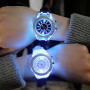 LED Multicolour Light WristWatch Led Flash Luminous Watch Personality Trends Students Lovers Jellies Women Men's Watches