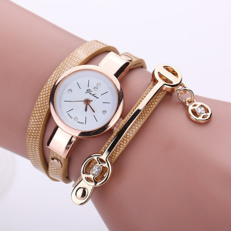 Women Bracelet Watch Gold Quartz Gift Watch Wristwatch Women Dress Leather Casual Bracelet Watches Hot Selling