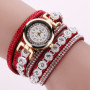 Alloy Diamond Ring Bracelet Watch Digital Face Korean Velvet Ladies Watch Quartz Watch Women Watch Chain Bracelet Set