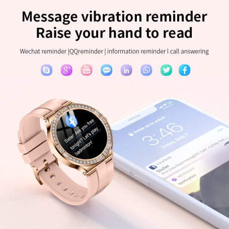 LIGE Woman Smart Watch AMOLED Screen Blood Pressure Heart Rate Monitoring IP68 Waterproof Watch Ladies Smartwatch Fashion  +Gift