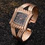 Gold Watch Ladies Bangle Bracelet Watch Luxury Stainless Steel Water Proof Women's Watch