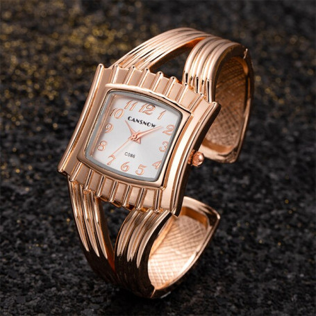 Gold Watch Ladies Bangle Bracelet Watch Luxury Stainless Steel Water Proof Women's Watch