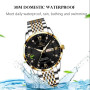 Casual Sport Chronograph Men's Watches Stainless Steel Band Wristwatch Big Dial Quartz Clock with Luminous Pointers+box