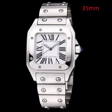 Reloj Hombre High Quality Dial 42mm 35mm Men's Leather Quartz Watch For Women Relogio Masculino