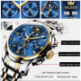 OLEVS Luxury Automatic Mechanical Watch Man 42MM Dial Wristwatch Deep Waterproof Stainless Steel Watchstrap Male Wristwatch