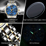 OLEVS Luxury Automatic Mechanical Watch Man 42MM Dial Wristwatch Deep Waterproof Stainless Steel Watchstrap Male Wristwatch