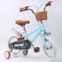 Bicycle Basket for Kids Bike Scooter Baskets with 2 Leather Straps Detachable Wicker D-shaped Waterproof Handmade Storage Basket