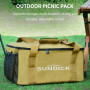 Camping Meal Bag Outdoor Portable Waterproof Thermal Picnic Bag Travel Cookware Bag Large Capacity Tableware Storage Handbag