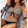 Micro Striped Bikini set Two-piece swimsuit Patchwork Bandage Bikini Push Up sexy Bathing Suit Women Swimwear